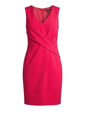 Tahari Bold Raspberry Red Dress